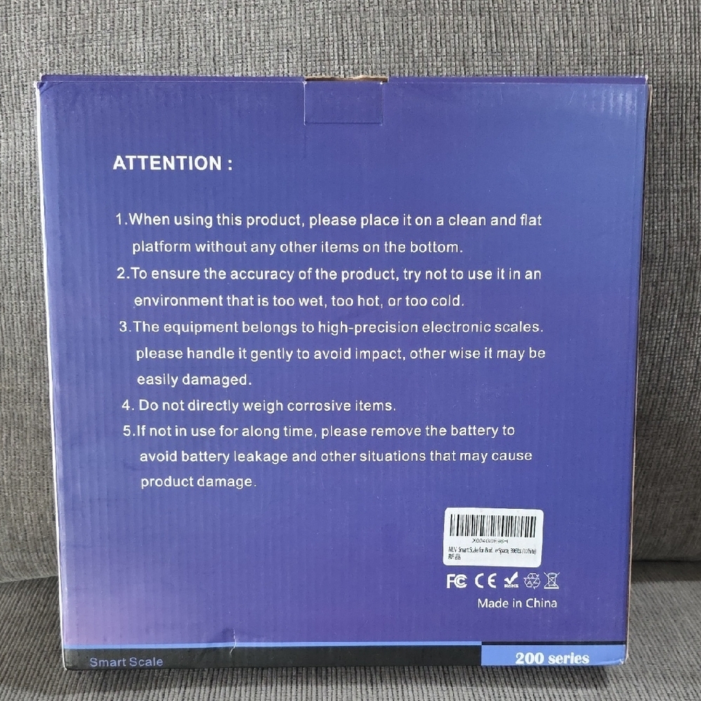 NLV Smart Scale For Body Weight, 200 Series, White, New In Box - Picture 3 of 8